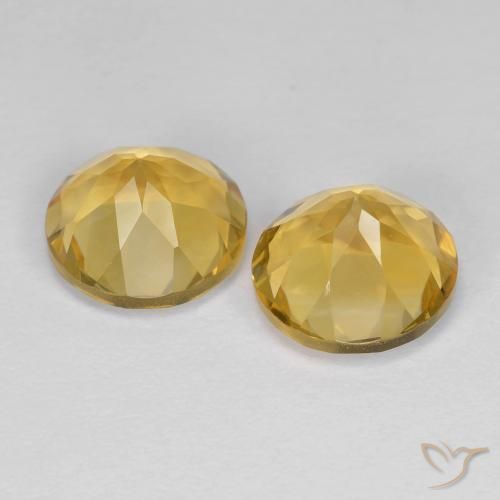 Gemme di Citrino Dorato medio naturale da 3.84 ct, Rotondo, VVS