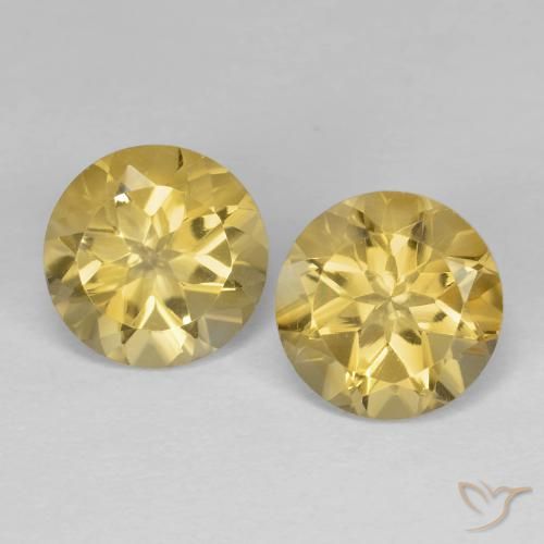 3.53ctw Naturale Dorato Citrino, Rotondo, VVS