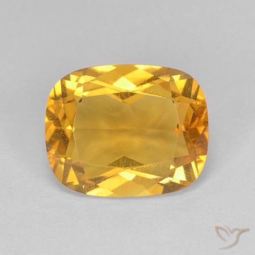 3.53ct Naturale Dorato Citrino, Cuscino, VVS