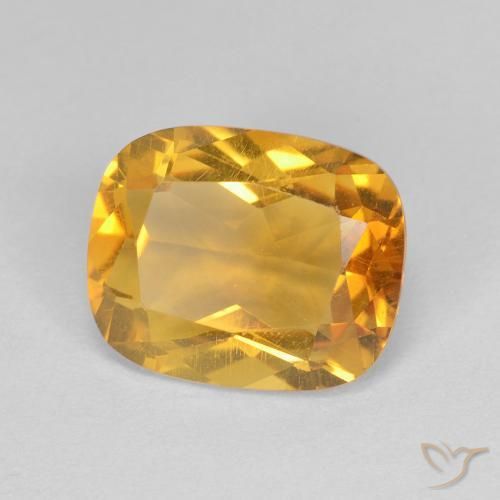 Citrino Dorato naturale da 3.53 ct, Cuscino, VVS