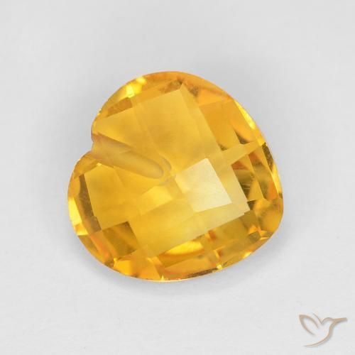 1.57ct Naturale Oro medio Citrino, Cuore, VVS