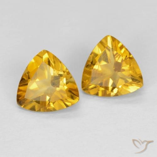 1.31ctw Naturale Dorato Citrino, Taglio trillion, VVS