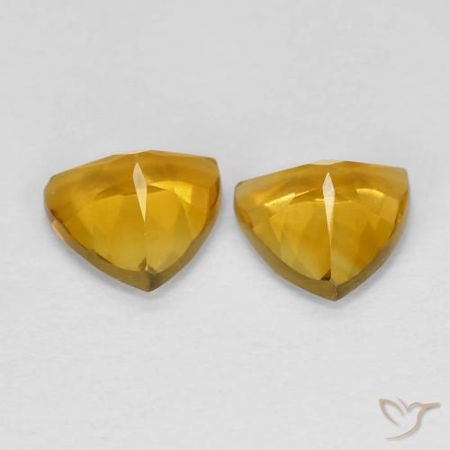 Gemme di Citrino Dorato naturale da 1.31 ct, Taglio trillion, VVS