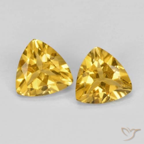 1.33ctw Naturale Arancio dorato Citrino, Taglio trillion, VVS, Photo A