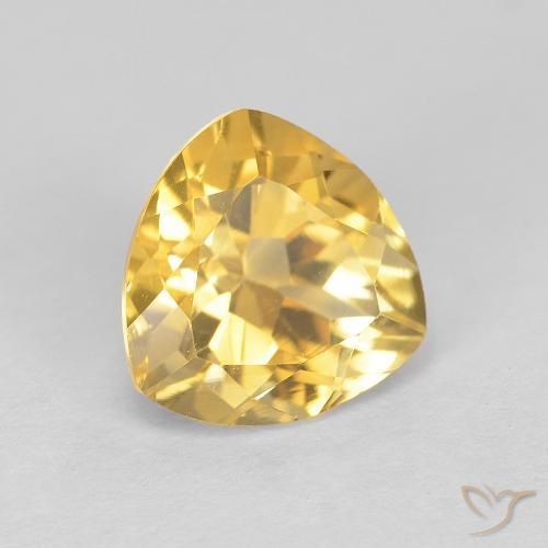 Citrino Oro medio naturale da 1.98 ct, Taglio trillion, VVS