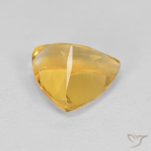 Citrino Oro medio naturale da 1.75 ct, Taglio trillion, VVS