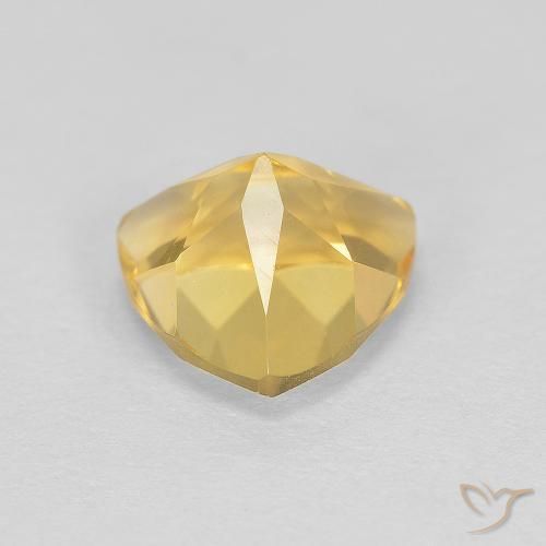 Citrino Oro medio naturale da 1.72 ct, Taglio trillion, VVS