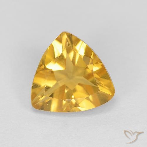 1.67ct Naturale Oro medio Citrino, Taglio trillion, VVS