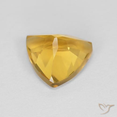 Citrino Oro medio naturale da 1.67 ct, Taglio trillion, VVS