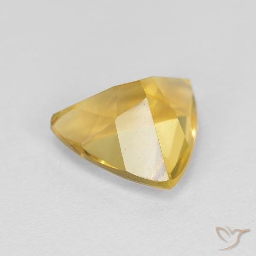 Citrino Dorato medio naturale da 2.08 ct, Taglio trillion, Trasparente
