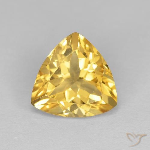 1.64ct Naturale Oro medio Citrino, Taglio trillion, VVS