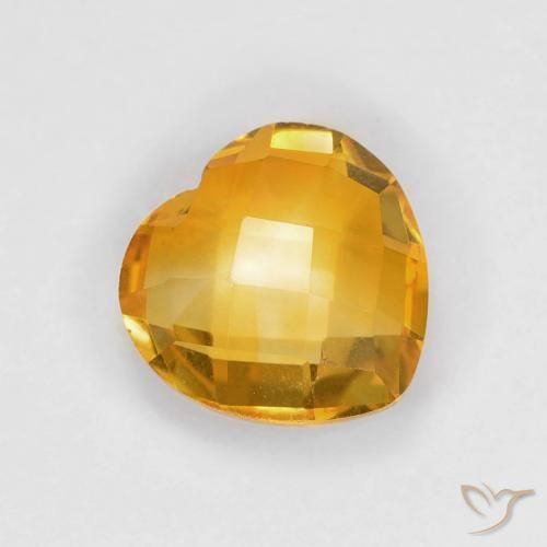 Citrino Arancio Dorato Profondo naturale da 1.69 ct, Cuore, VVS