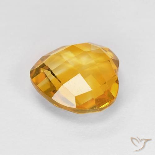 Citrino Arancio Dorato Profondo naturale da 1.69 ct, Cuore, VVS