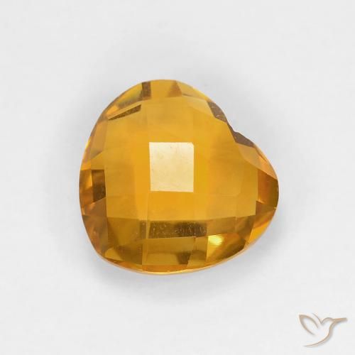 1.61ct Naturale Dorato scuro Citrino, Cuore, VVS