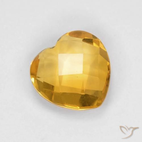 Citrino Dorato scuro naturale da 1.81 ct, Cuore, VVS