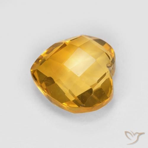 Citrino Dorato scuro naturale da 1.81 ct, Cuore, VVS