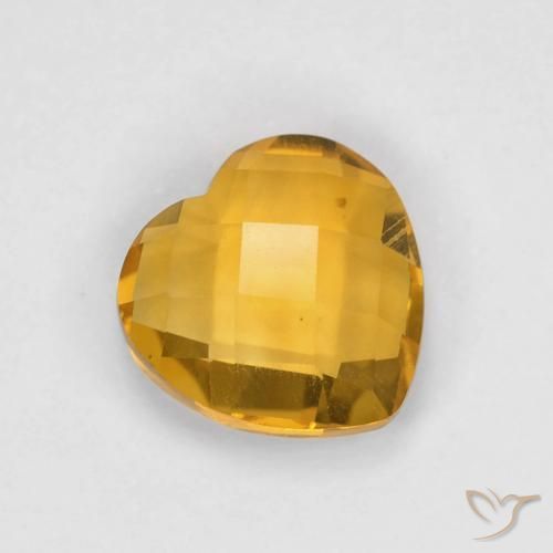 Citrino Arancio Dorato Profondo naturale da 1.66 ct, Cuore, VVS
