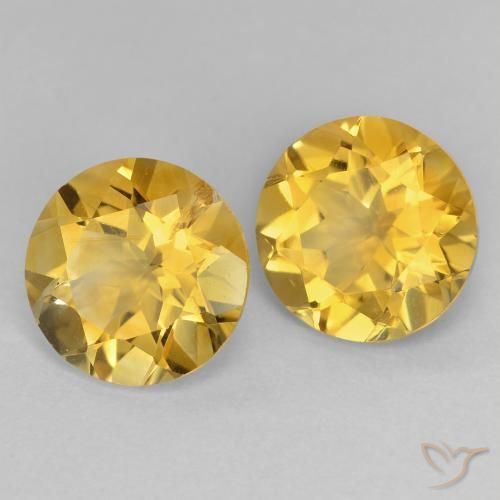 Gemme di Citrino Dorato medio naturale da 3.40 ct, Rotondo, VS