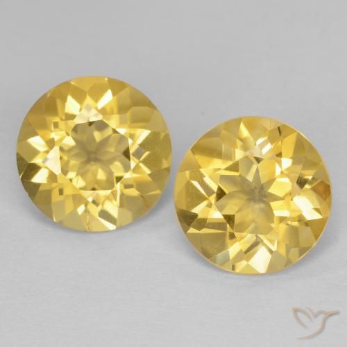 3.15ctw Naturale Arancio dorato Citrino, Rotondo, VS