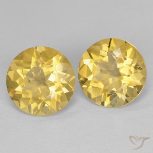 Gemme di Citrino Arancio dorato naturale da 3.15 ct, Rotondo, VS