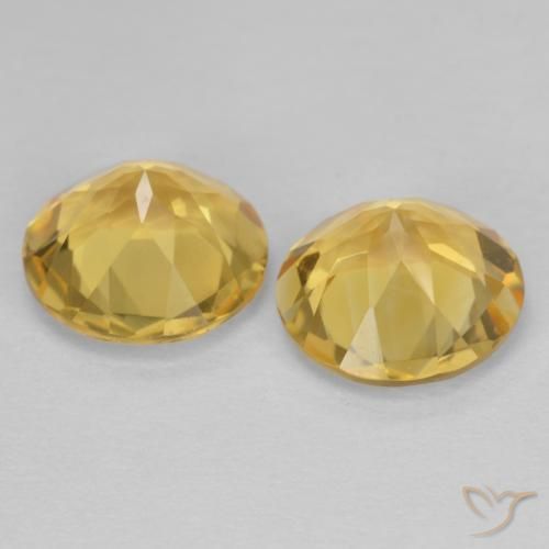 Gemme di Citrino Arancio dorato naturale da 3.15 ct, Rotondo, VS