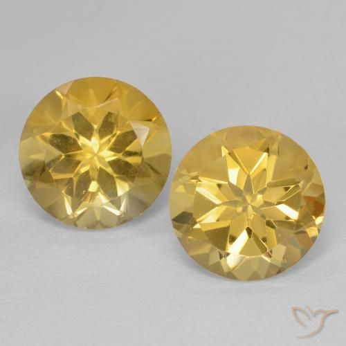 3.62ctw Naturale Arancio dorato Citrino, Rotondo, VVS