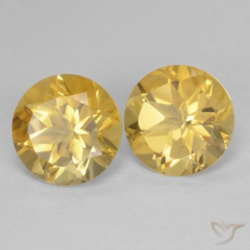 Gemme di Citrino Arancio dorato naturale da 3.62 ct, Rotondo, VVS