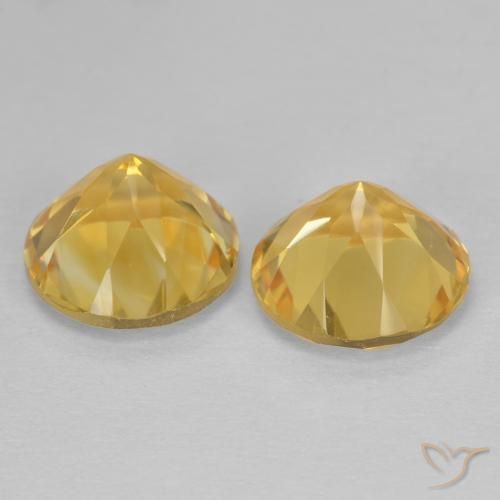 Gemme di Citrino Arancio dorato naturale da 3.62 ct, Rotondo, VVS