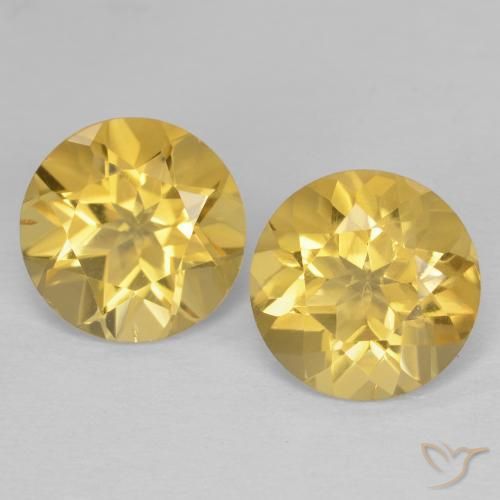3.34ctw Naturale Oro brillante Citrino, Rotondo, VVS