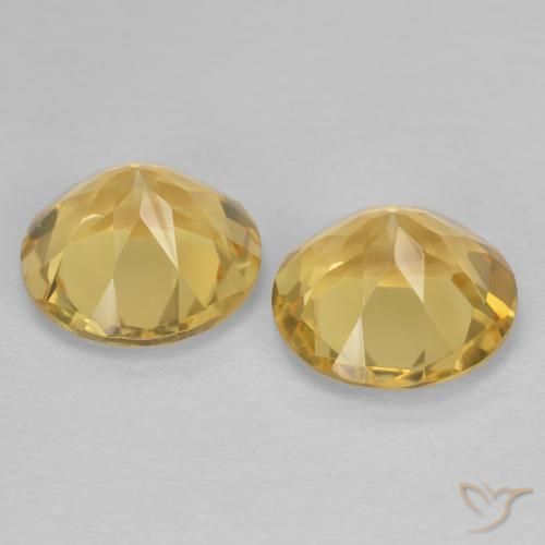 Gemme di Citrino Oro brillante naturale da 3.34 ct, Rotondo, VVS