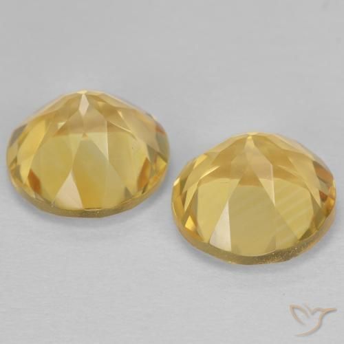 Gemme di Citrino Arancio dorato naturale da 3.88 ct, Rotondo, VVS