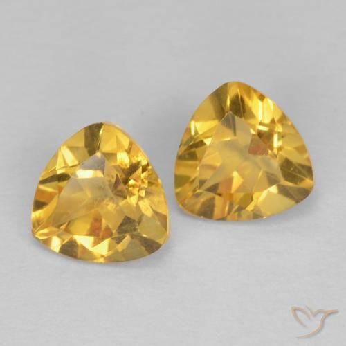 2.88ctw Naturale Dorato Citrino, Taglio trillion, VVS