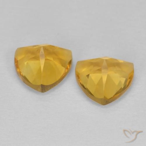 Gemme di Citrino Dorato naturale da 2.88 ct, Taglio trillion, VVS