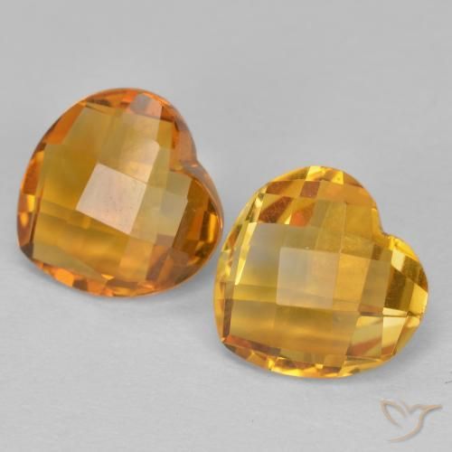 3.25ctw Naturale Arancio-Oro Citrino, Cuore, VVS