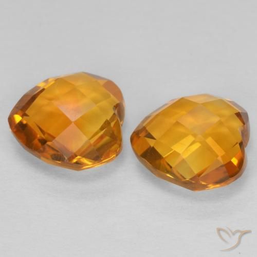 Gemme di Citrino Arancio-Oro naturale da 3.25 ct, Cuore, VVS