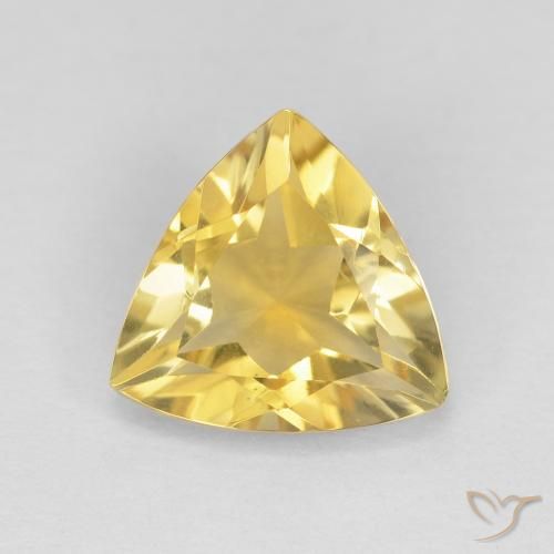 1.54ct Naturale Oro brillante Citrino, Taglio trillion, VVS