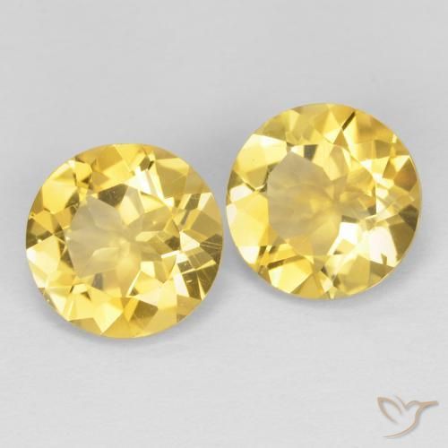 Gemme di Citrino Dorato naturale da 3.07 ct, Rotondo, VVS