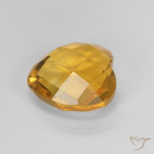 Citrino Dorato scuro naturale da 1.73 ct, Cuore, VVS