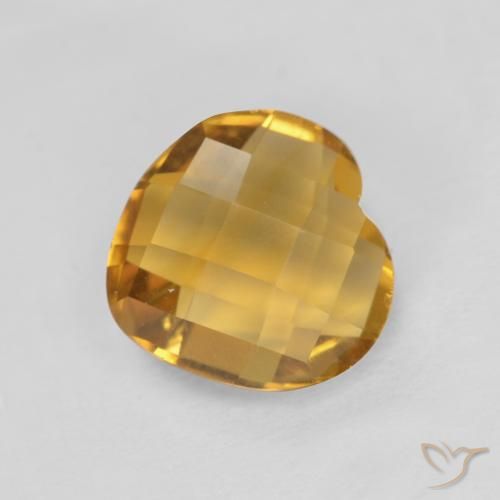 1.65ct Naturale Dorato scuro Citrino, Cuore, VVS