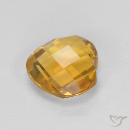 Citrino Dorato scuro naturale da 1.65 ct, Cuore, VVS