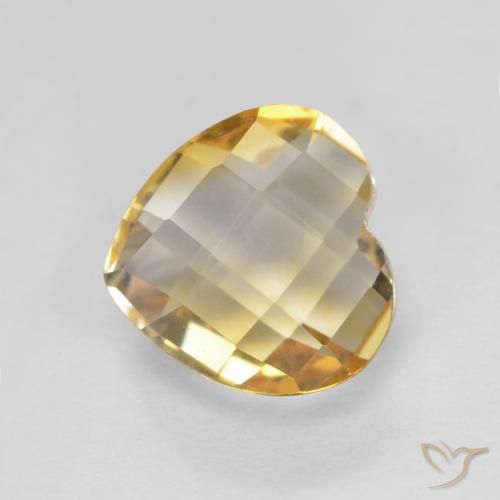 0.82ct Naturale Dorato Citrino, Cuore, VVS