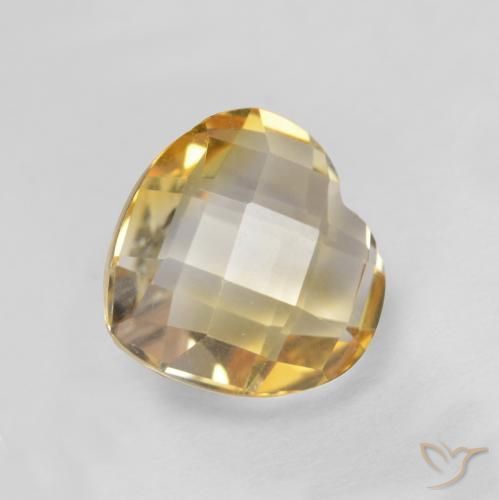 Citrino Dorato naturale da 0.82 ct, Cuore, VVS