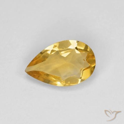0.73ct Naturale Oro profondo Citrino, Forma a pera, VVS-VS
