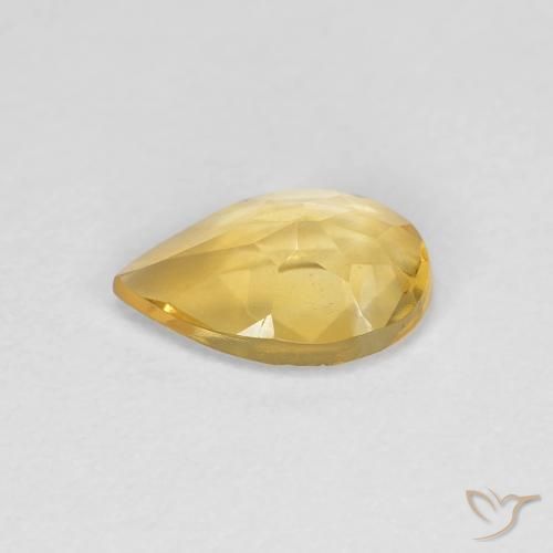 Citrino Oro profondo naturale da 0.73 ct, Forma a pera, VVS-VS