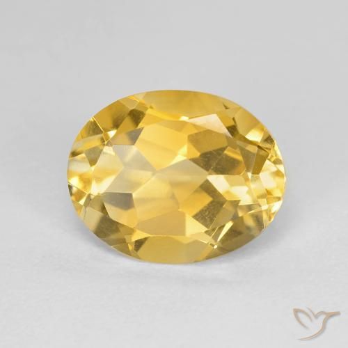 Citrino Dorato naturale da 3.09 ct, Ovale, VVS