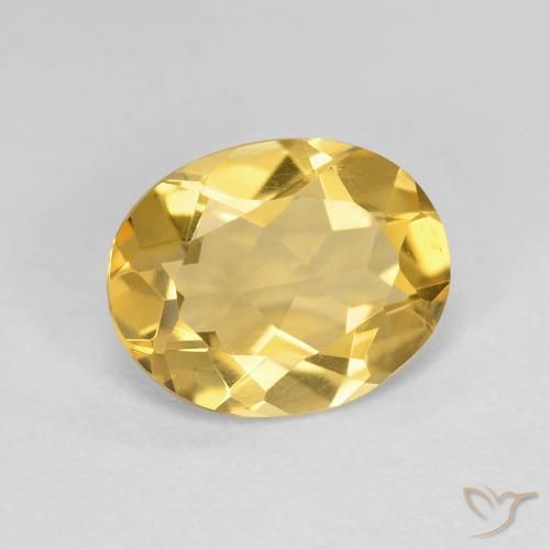 Citrino Giallo dorato naturale da 2.70 ct, Ovale, VVS-VS