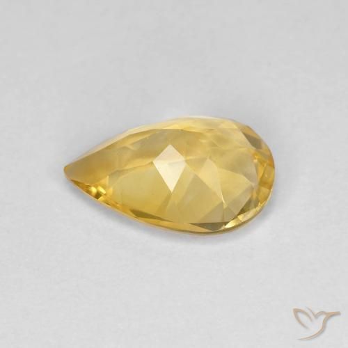 Citrino Dorato medio naturale da 1.64 ct, Forma a pera, VVS
