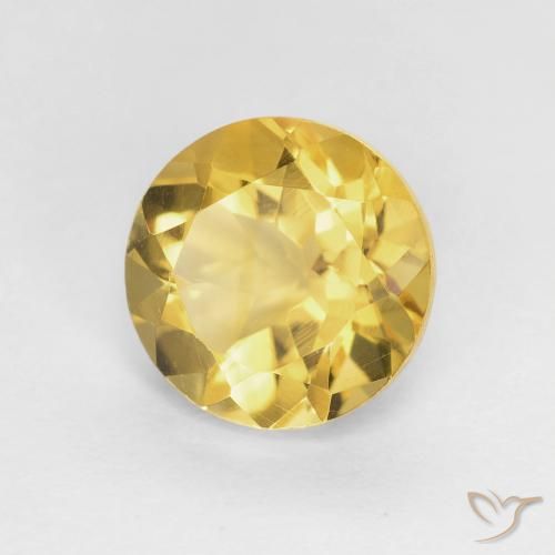 Citrino Giallo miele naturale da 1.95 ct, Rotondo, VVS