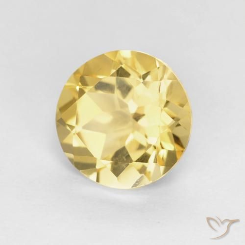 Citrino Giallo medio naturale da 1.77 ct, Rotondo, VVS