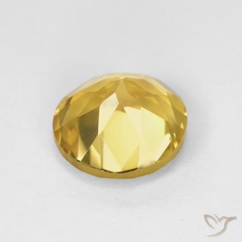 Citrino Giallo intenso naturale da 1.86 ct, Rotondo, VVS